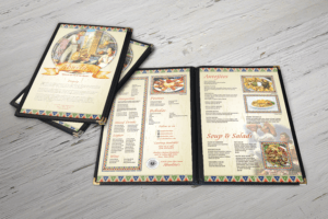diseño de menu para restaurante